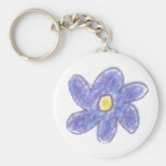 Fleur pourpre de bulle porte-clefs