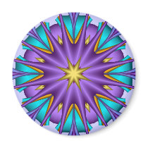 Fleur pourpre d'étoile d'aimant décoratif artistiq