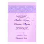 Fleur pourpre et rose épousant le modèle métalliqu invitations