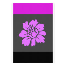 fleur pourpre faire-part personnalisé