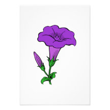Fleur pourpre faire-parts