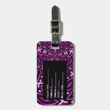Fleur psychédélique étiquettes pour bagages