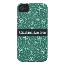 Fleur psychédélique (Teal) Coques iPhone 4