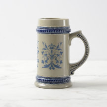 Fleur unique de lis Queen (bleue) Tasse