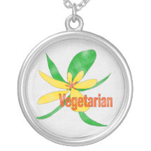 Fleur végétarienne pendentif