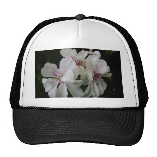 Fleurs blanches casquette