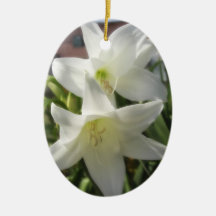 Fleurs blanches glorieuses 4 ornements