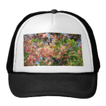 Fleurs colorées d'arbre de douche casquettes