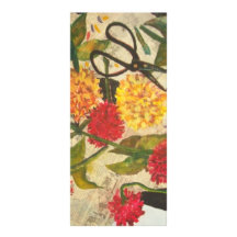 fleurs coupées double cartes customisées