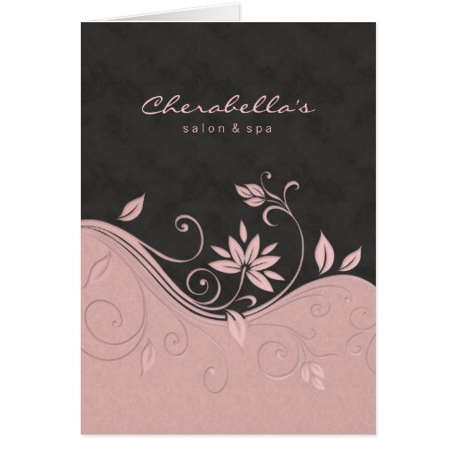 Fleurs de gris de rose de carte de voeux de brochu