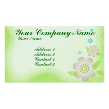 Fleurs de ressort cartes de visite professionnelles
