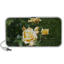 Fleurs de rose jaune haut-parleurs mobiles