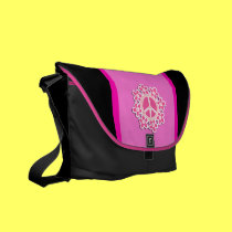 Fleurs de signe de paix - sac messenger zéro sacs messenger