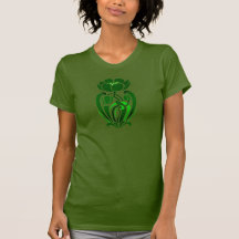 fleurs de vert de nouveau d'art t-shirt