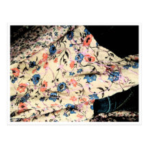 Fleurs et denim carte postale