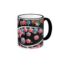 Fleurs et feuille de prune mugs à café