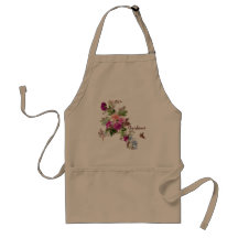 Fleurs et papillon l jardin de bonheur tabliers