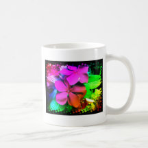 Fleurs géniales d'amusement tasse à café