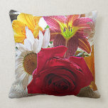 Fleurs heureuses coussin