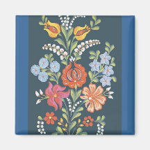 Fleurs hongroises aimants