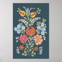 fleurs hongroises affiche
