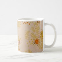fleurs jaune-orange tasse à café