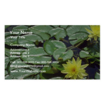 fleurs jaunes de protections de lis modèle de carte de visite