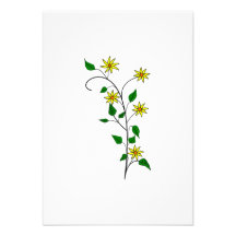 Fleurs jaunes invitation personnalisable