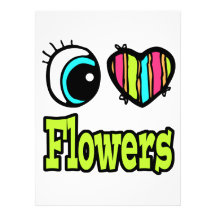 Fleurs lumineuses d'amour du coeur I d'oeil Invitations Personnalisables
