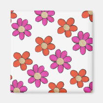 Fleurs mignonnes magnets