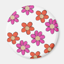 Fleurs mignonnes magnets