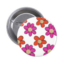 Fleurs mignonnes badges publicitaires