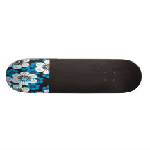 Fleurs noires skateboards customisés