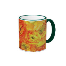 Fleurs oranges mugs à café