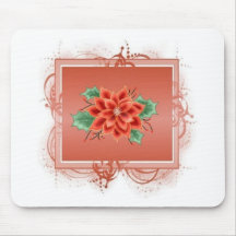 fleurs oranges tapis de souris