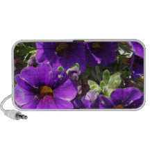 Fleurs pourpres de jardin haut-parleur