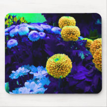 Fleurs psychédéliques de bruit tapis de souris