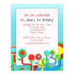 Fleurs rondes invitation de 4,25 x 5,5 pouces