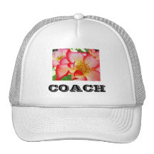 Fleurs roses de chapeaux des sports du camionneur  casquette de camionneur