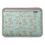 Fleurs roses minables chics bleues de roses florau housses ipad