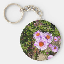 Fleurs roses riches de jardin porte-clefs