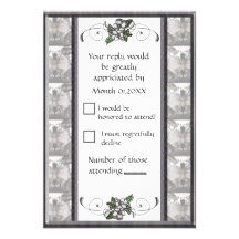 Fleurs RSVP d'Apple Carton D'invitation
