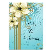 Fleurs tropicales avec le mariage grunge de vignes faire-parts
