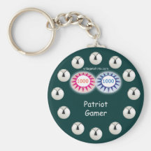 Flipper de Gamer de patriote Porte-clefs