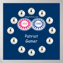Flipper de Gamer de patriote Posters