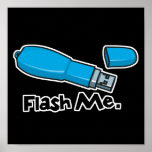 flits me het ontwerp van de flitsaandrijving posters