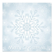 Flocon de neige Christmascard Invitations Personnalisées