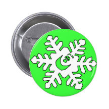 Flocon de neige de Bouton-Noël Pin's Avec Agrafe