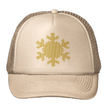 Flocon de neige d'or de plaid casquettes de camionneur