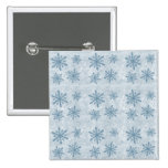 Flocons de neige 1 - Bleu - Badge